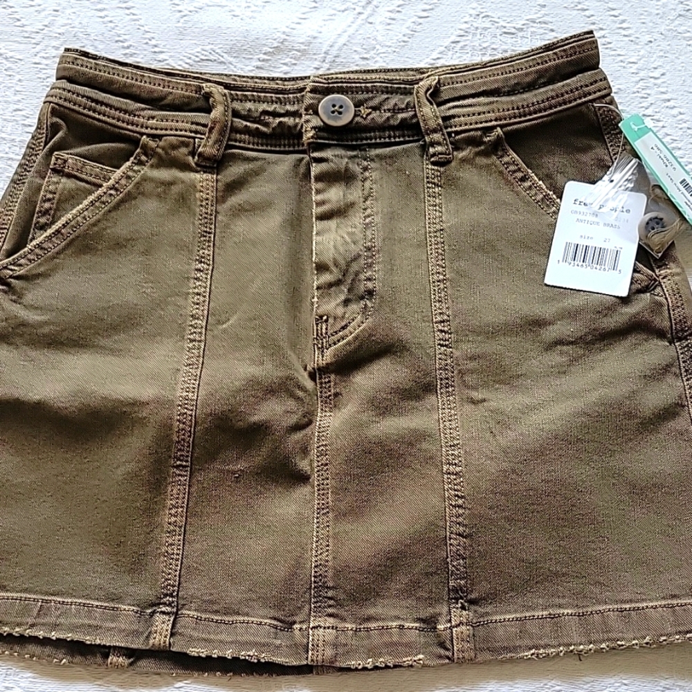 Free People denim skirt